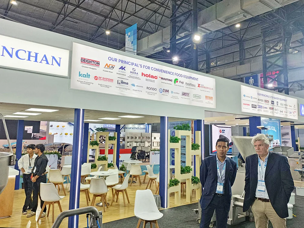 Visitor at the Kanchan booth at Anuga FoodTec 2025 fair in India