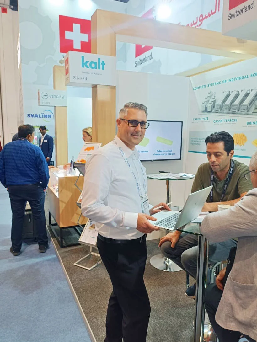 Kalt Staff Claude Inauen at the Gulfood Manufacturing fair 2025 in Dubai, UAE