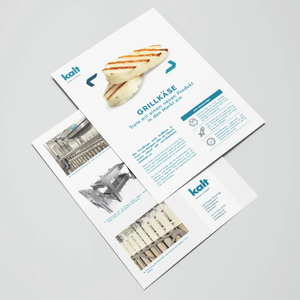Grillkäse Solution Package Flyer auf Deutsch