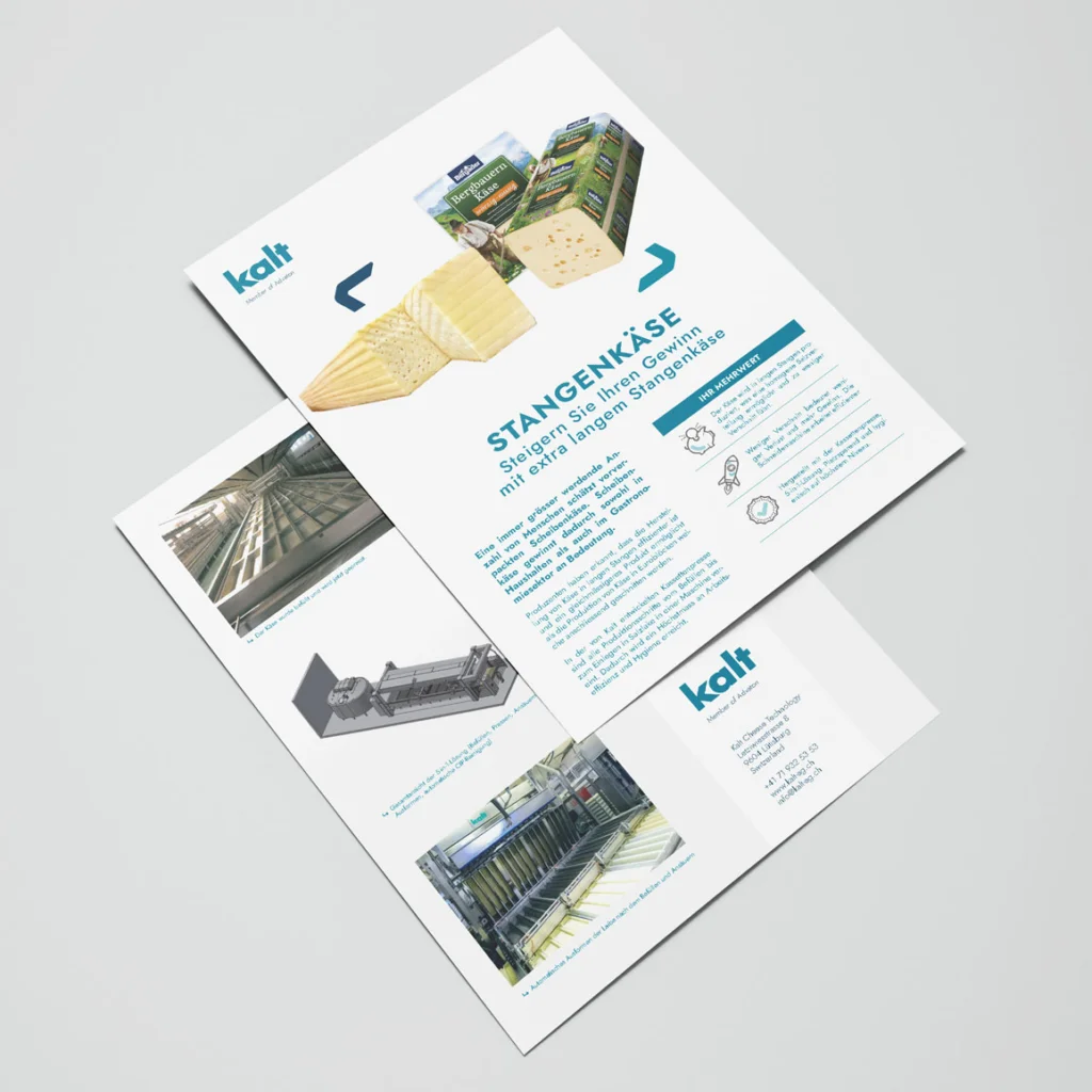 Stangenkäse Solution Package Flyer auf Deutsch